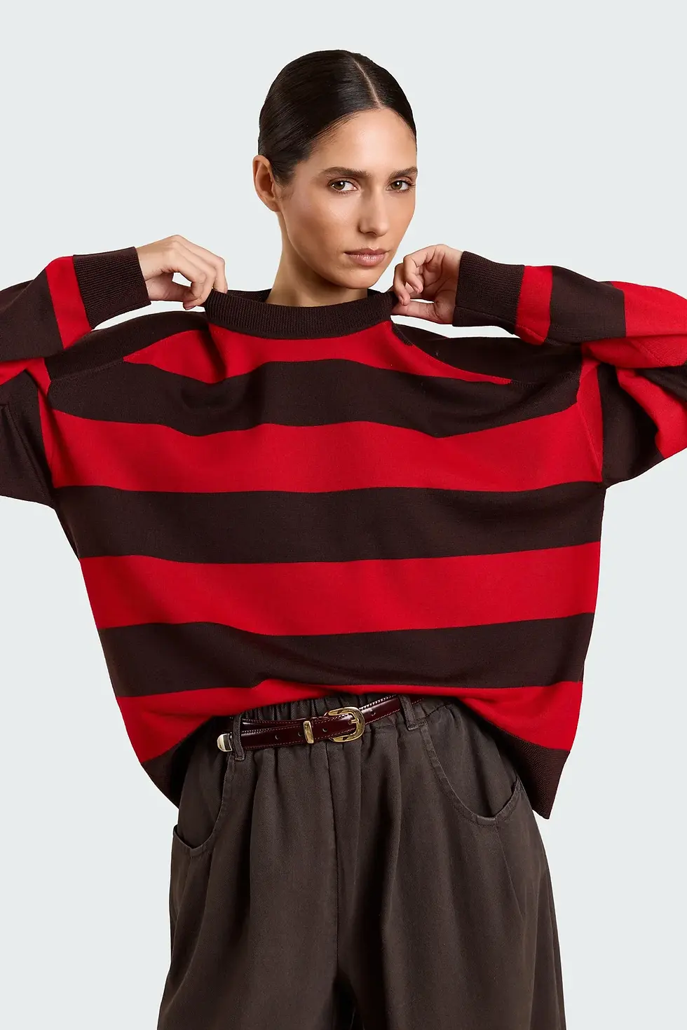 Thumbnail: Sasha Merino Pull Red/Brown