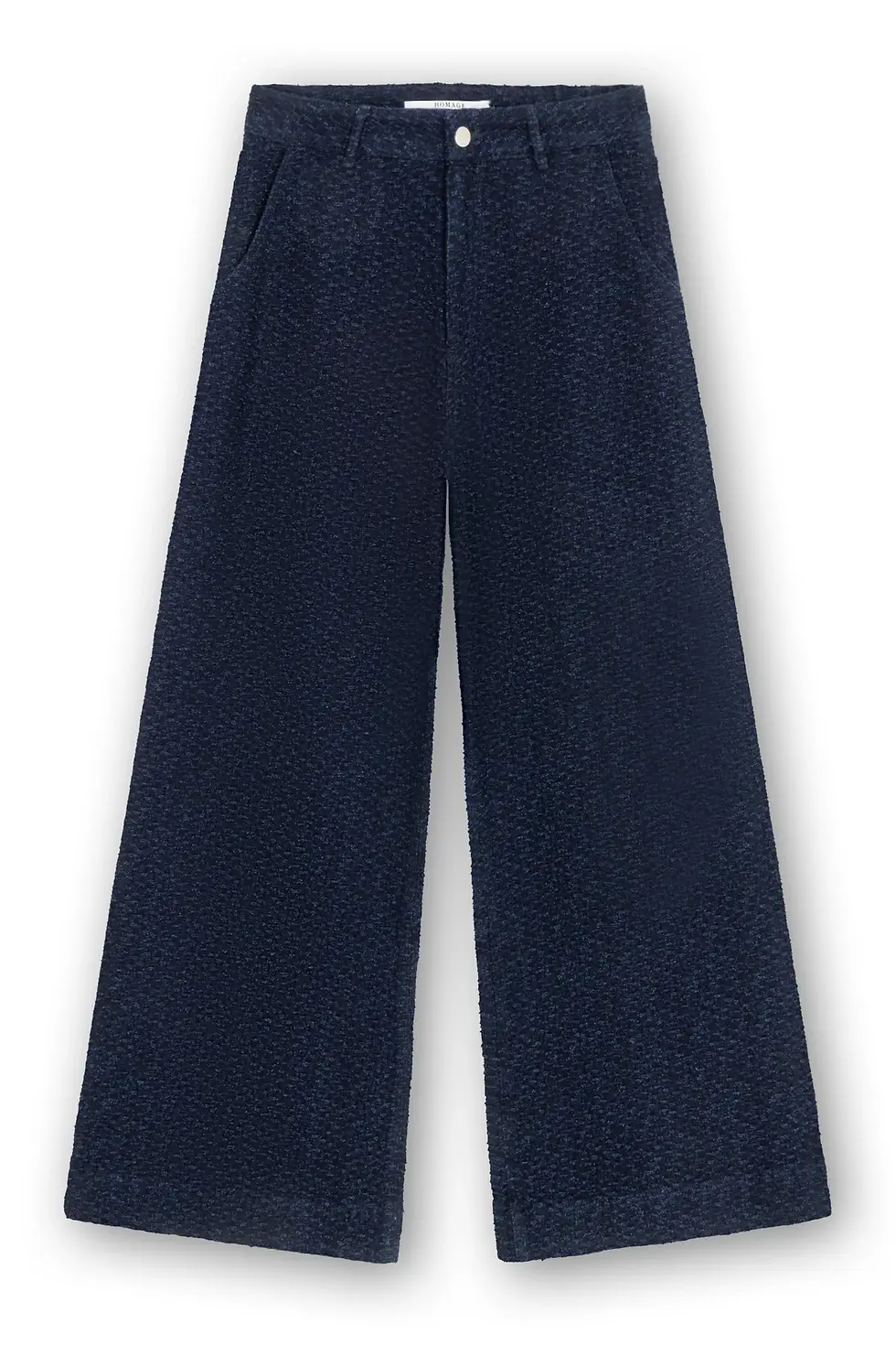 Thumbnail: Tailored Boucle Jeans With Wide Leg Denim Boucle H-CW26M35