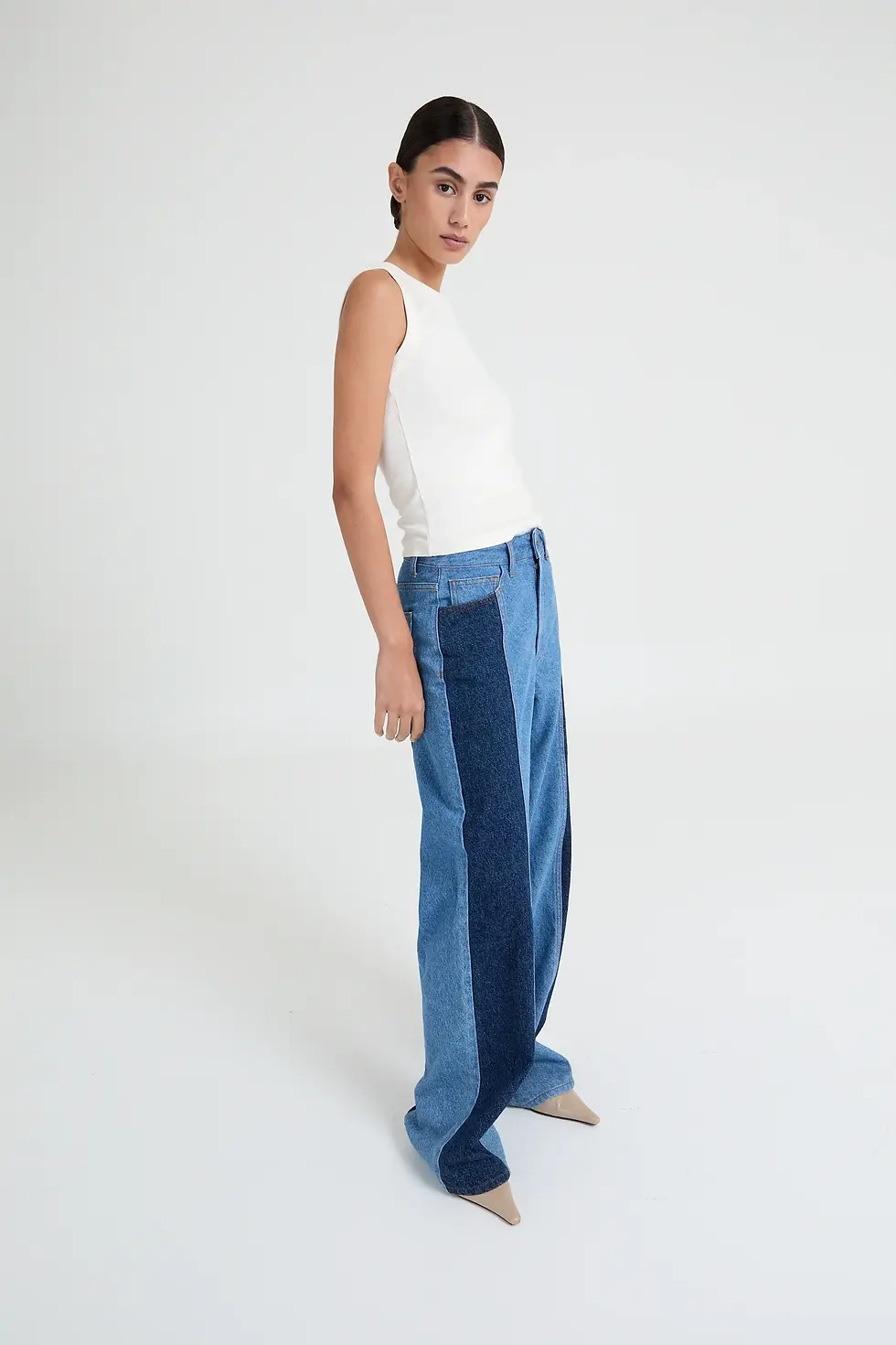 Thumbnail: Joey two colour jeans Mid & Light blue