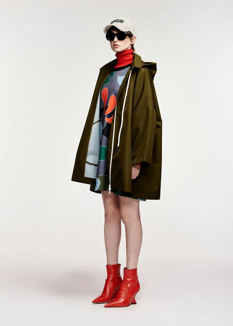 Oversized Rain Coat Dusty Green KRIMSON DA25