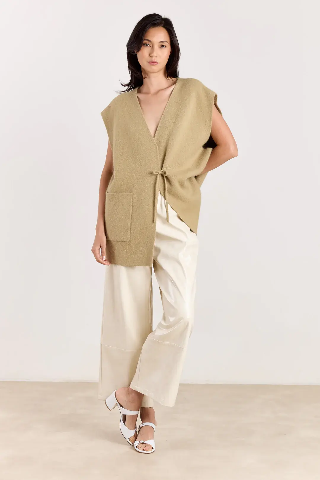 TESSA Relaxed Fit Trousers Off White