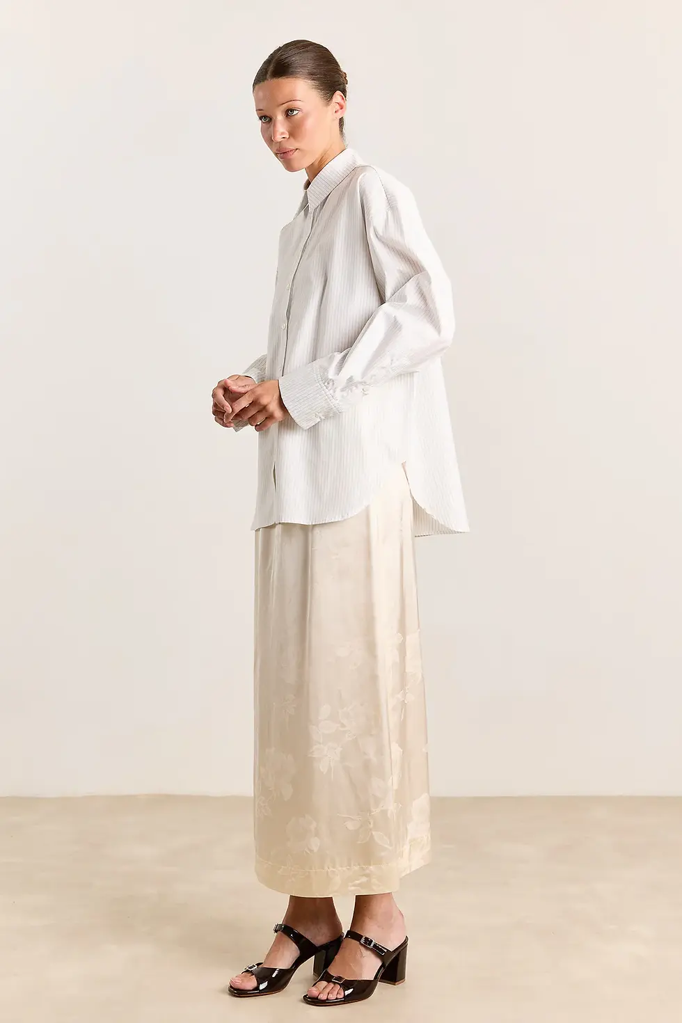 Thumbnail: LAURA Oversized Shirt  Graphite Steep