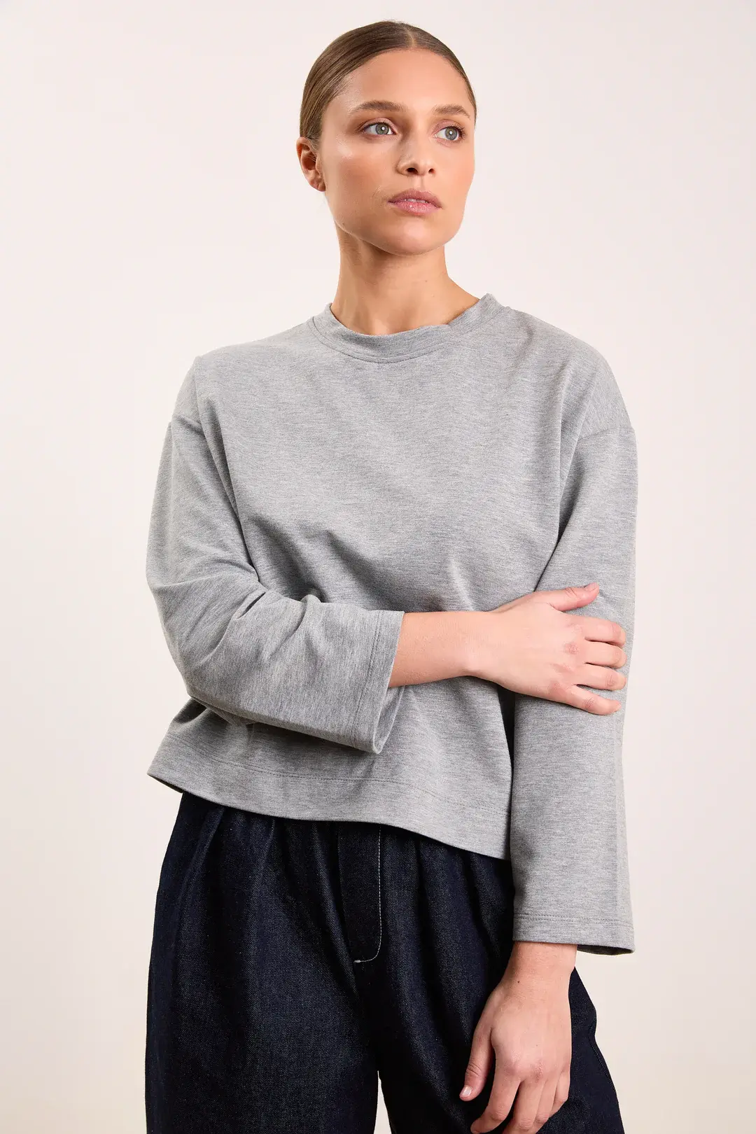 Lilly T-shirt Long Sleeves Mid Grey