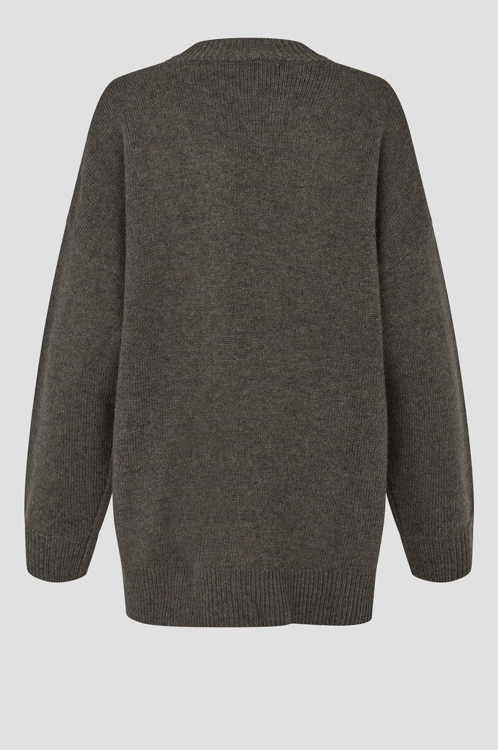 Thumbnail: Knit Monogram Cardigan ALPHA Black Olive 61002