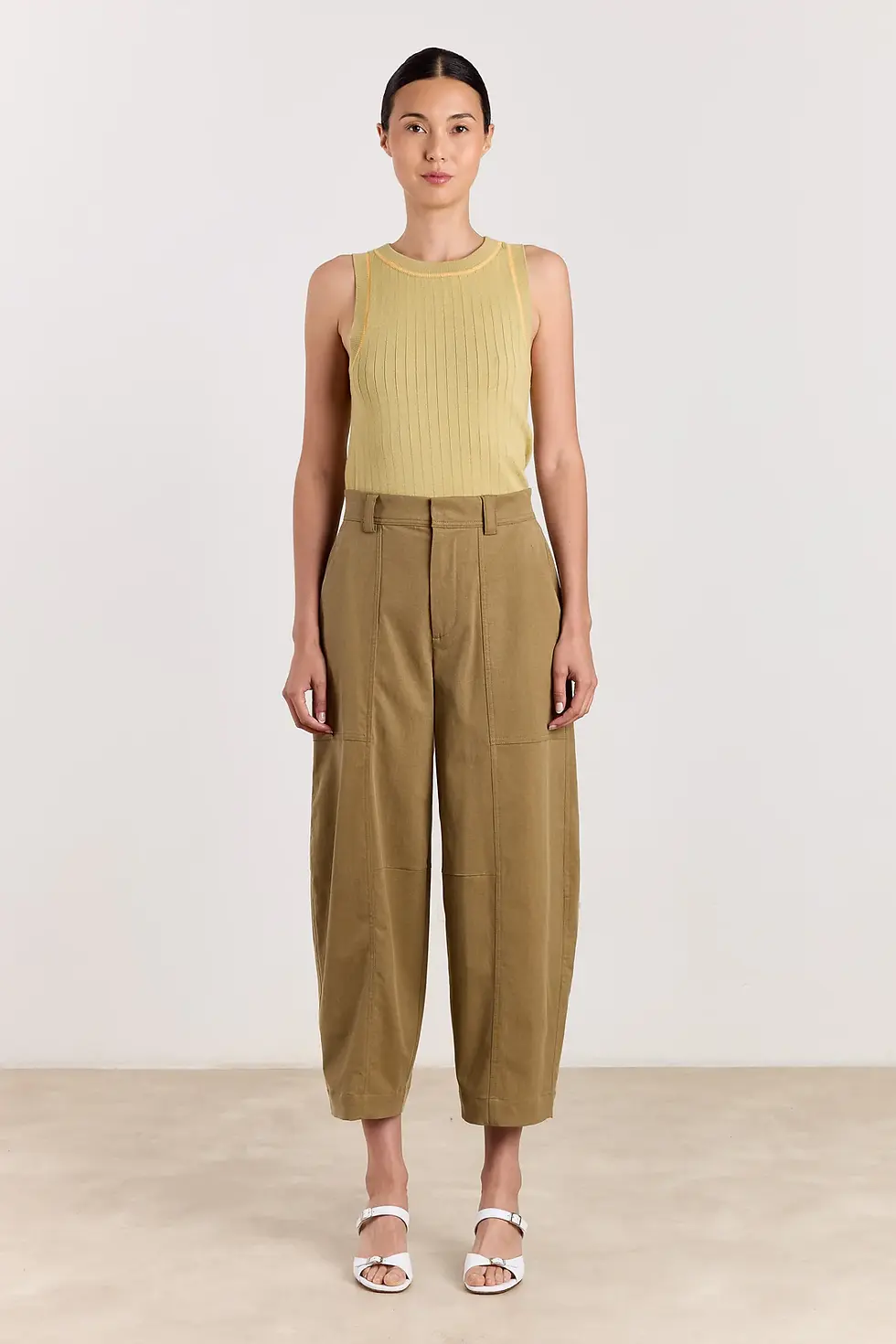 Thumbnail: BELLA Cargo Trousers Twill Olive