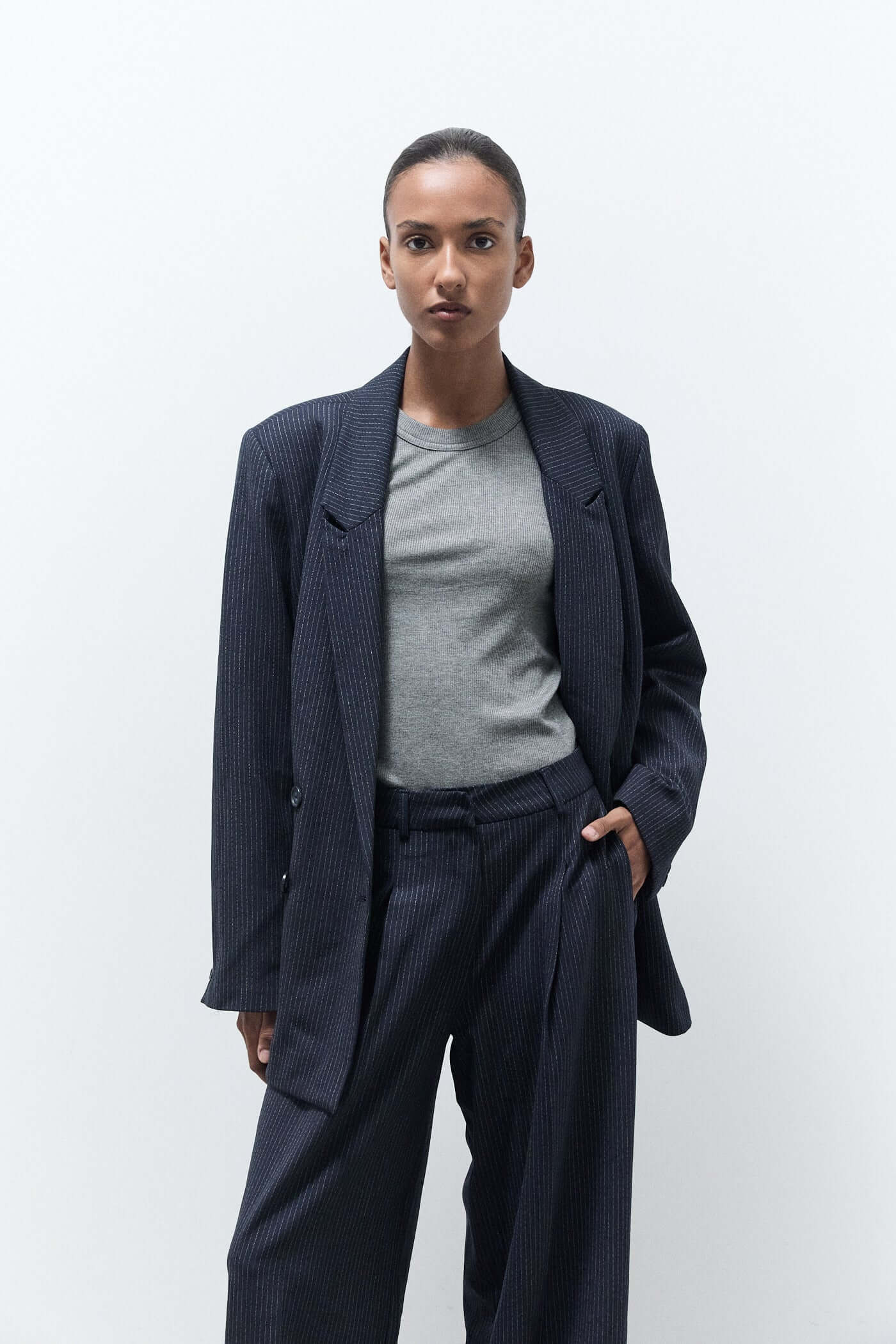 Pinstripe Blazer INDY Marine Pinstripe