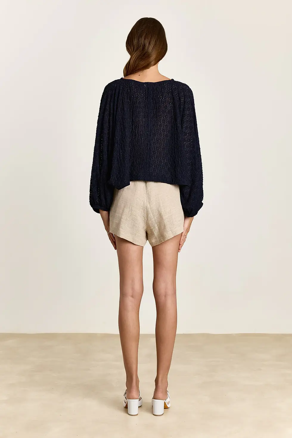 Thumbnail: Boxy Blouse  Navy  ROSETTA