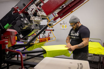 Blink Employee screen printing