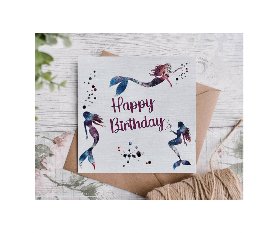 Children's Mermaid Birthday Card