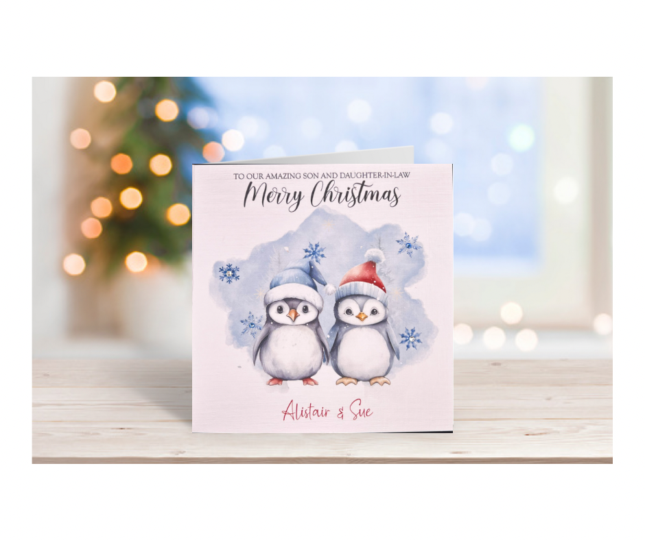 Cute Couple Penguin Card
