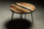 Robust Resin black metallic round table