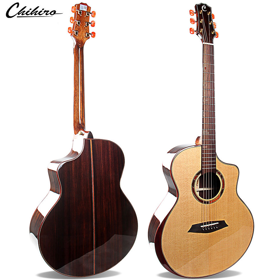 Thumbnail: Chihiro 41 Inch Solid Spruce Top Rosewood Back Acoustic Guitar