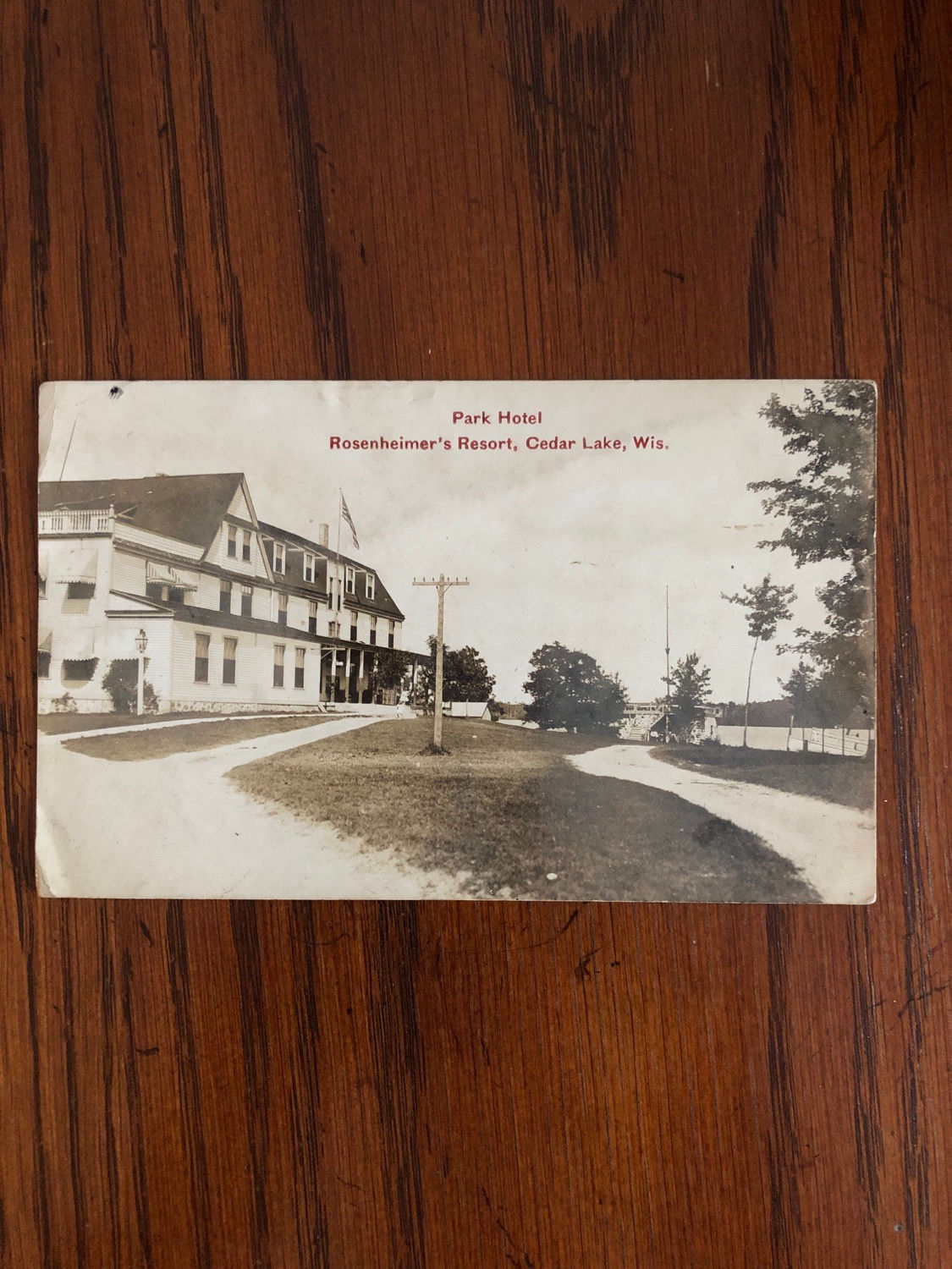Cedar lake, Wisconsin - park hotel @ rosenheimer’s resort 1908