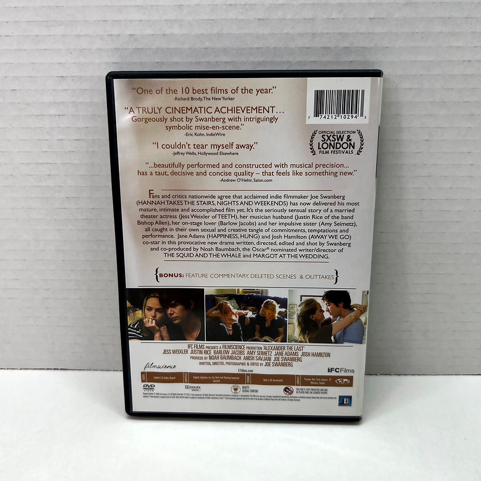 Back cover of Alexander the Last [DVD] | peakbooks.shop