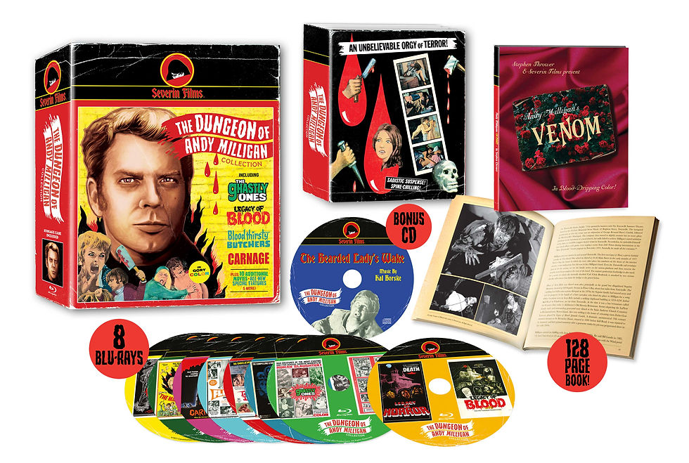 Box contents of The Dungeon Of Andy Milligan Collection [Blu-ray] | peakbooks.shop