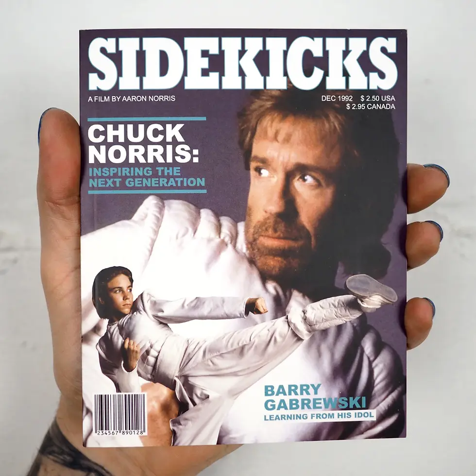 Thumbnail: Front of included booklet of Sidekicks [4K Ultra HD + Blu-ray Set] | peakbooks.co