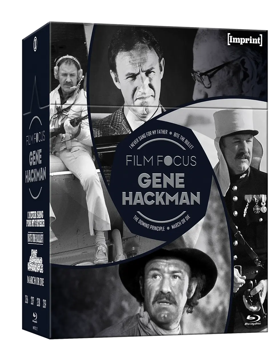 Front cover of Film Focus: Gene Hackman (1970 - 1977) LE Hardbox [Blu-ray] | peakbooks.shop