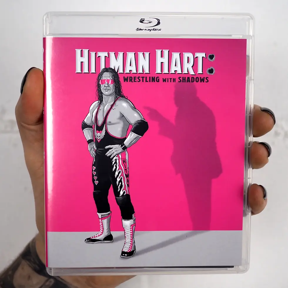 Thumbnail: Front case of Hitman Hart: Wrestling with Shadows [Blu-ray] — OOP variant slip | peakbooks.shop