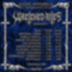 Wretched Rites MMXXV Sunday, November 16th at Harlow's in Sacramento, California. Image shows set times for the bands, typed below