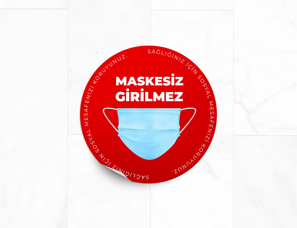 Maskesiz Girilmez Etiketi