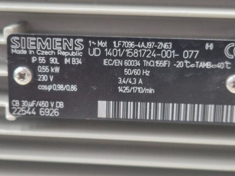 Thumbnail: SIEMENS Vacuum Pump 0.55kW