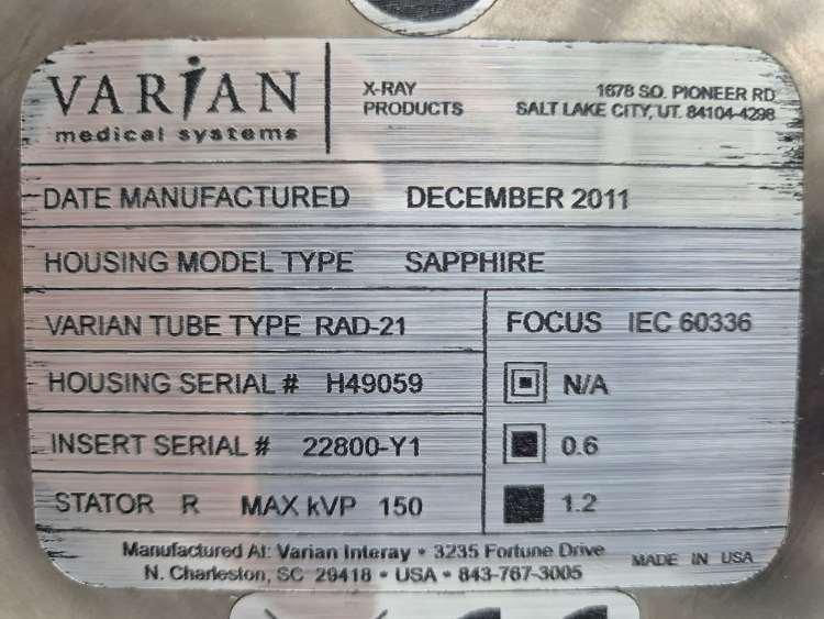 Thumbnail: VARIAN Tube RAD-21 SAPPHIRE
