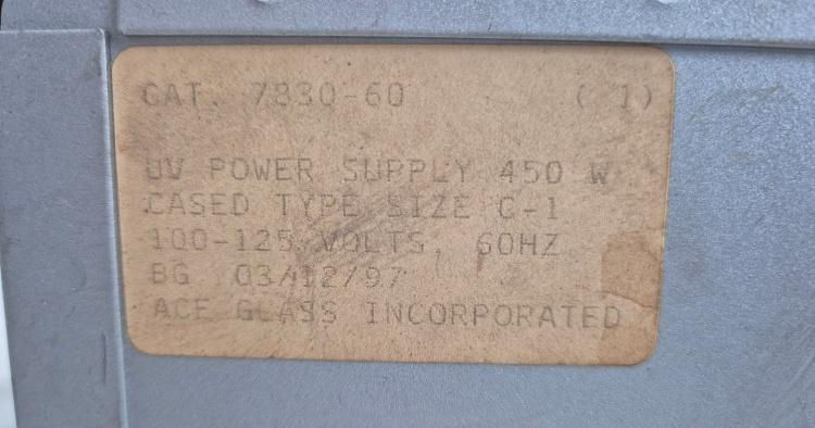 Thumbnail: ACE GLASS 7830-60 UV Power Supply