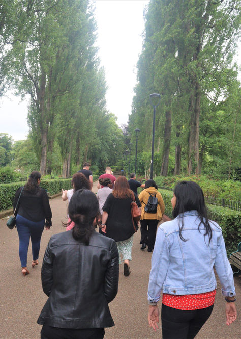 Tour group on footpath, Walsall Arboretum - 28th June 2023 - Tom Heyes 1).JPG