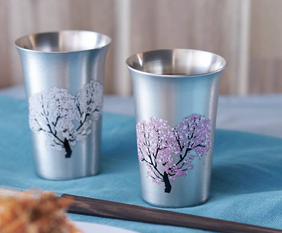 Thumbnail: Three Snow Madoromu Sake Ware (Copper Cup)