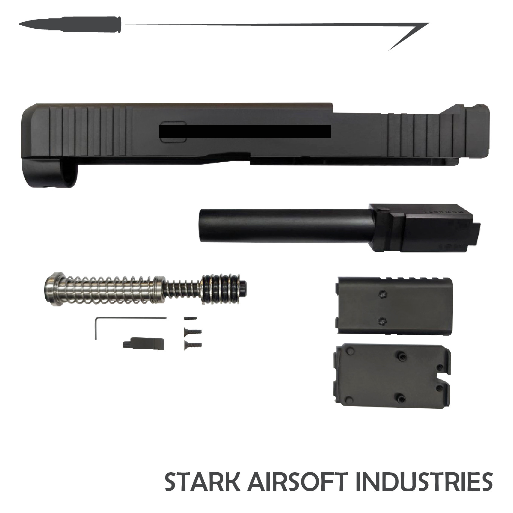 G17 Gen5 Mos style steel slide set for Marui (TM) G17 Gen5 Mos