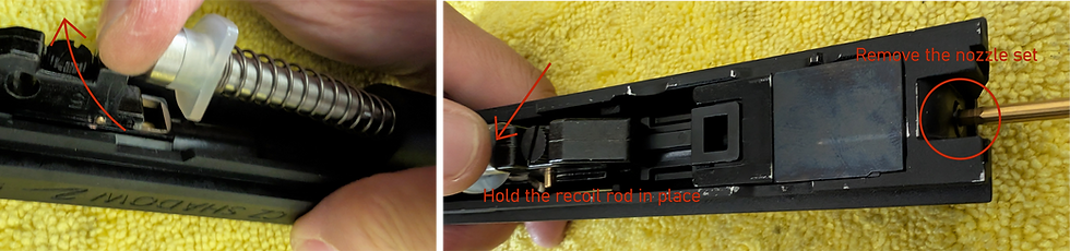 ASG CZ Shadow 2 GBB The recoil spring assembly