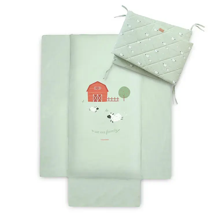 PACK COLCHA + PROTECTOR FUNNY FARM BONJOURBEBE