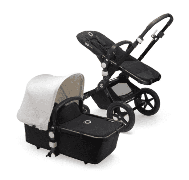 cochecito bugaboo cameleon 3 plus negro capota blanco natural