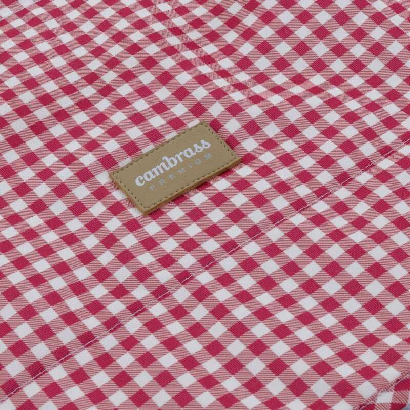 Miniatura: tejido de la colchoneta silla vichy rojo cambrass
