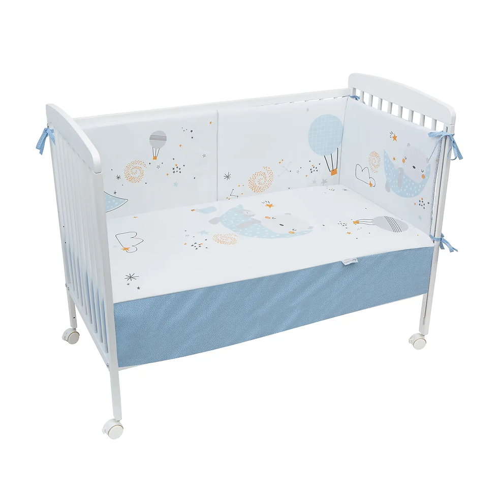 Miniatura: cuna bebe colecho olivia bambinos textil volare azul