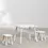 Miniatura: conjunto mesa y sillas infantil blanco cube bambinos