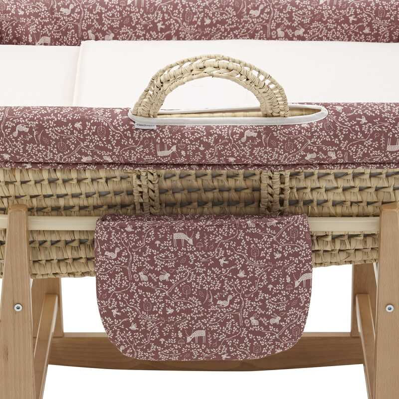 Miniatura: detalle del capazo mimbre cambrass alaska rosa