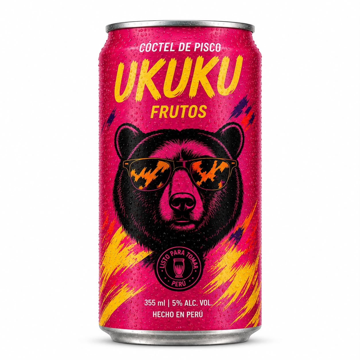 RTD Cóctel de Pisco Frutos Rojos UKUKU 355 ml