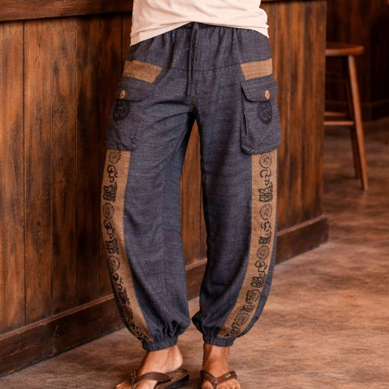 OM Unisex Hippie Pants - Boho Cargo Pants