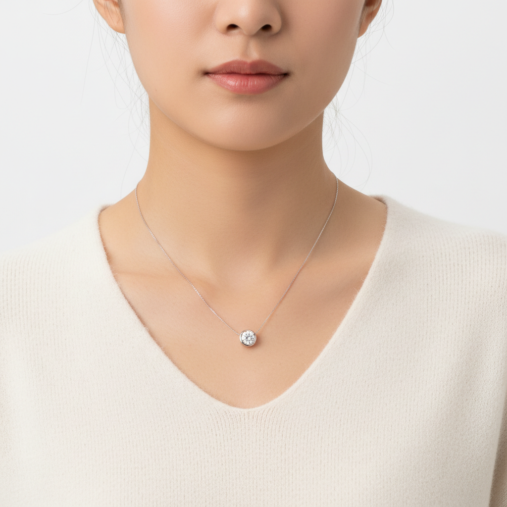 Elegant Solitaire Necklace