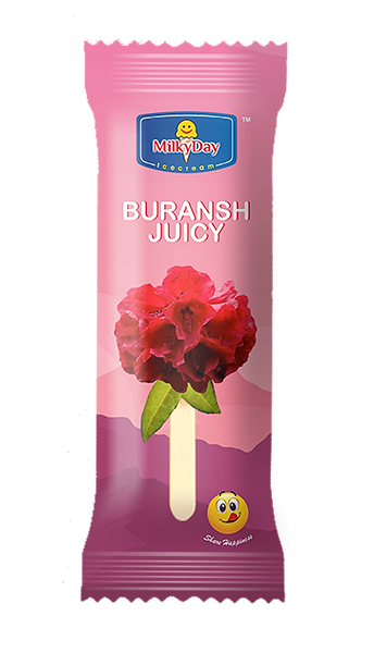 The process of making such a candy could involve extracting the essence or flavor from buransh flowers and incorporating it i