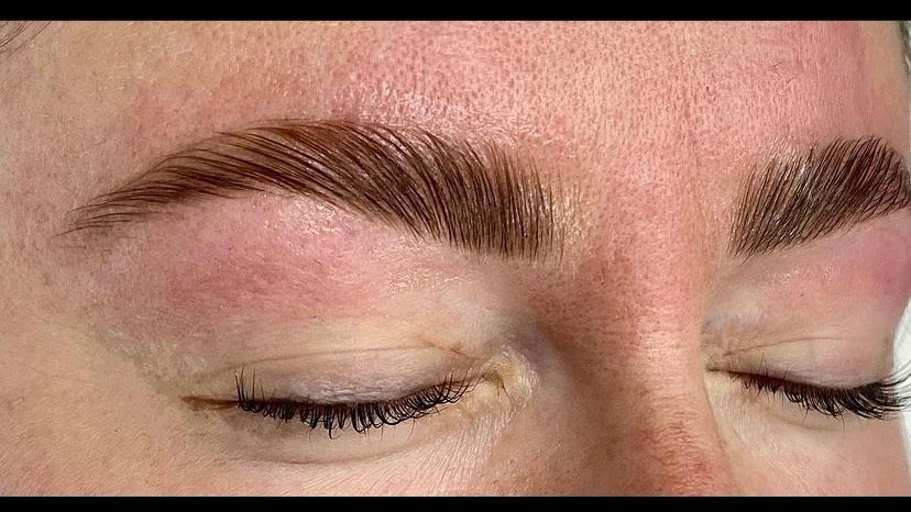 Brow Lamination, wax and tint