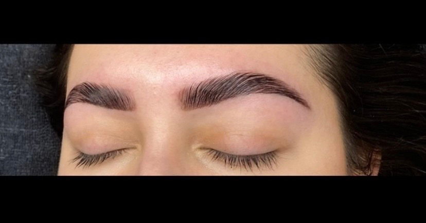 Brow Lamination, wax and stain