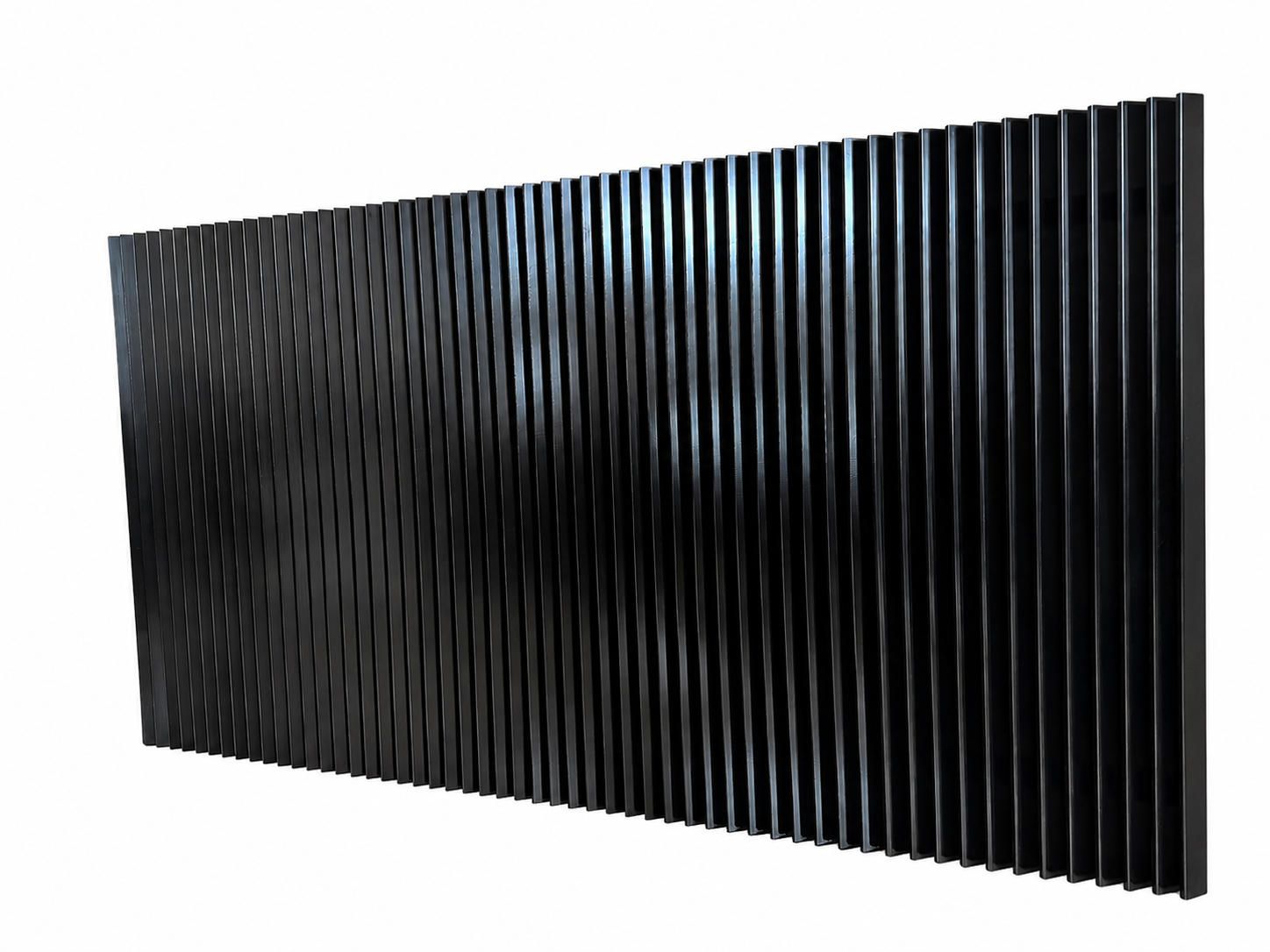 45° Angled Blade Fence Panel – Aluminium (Black)