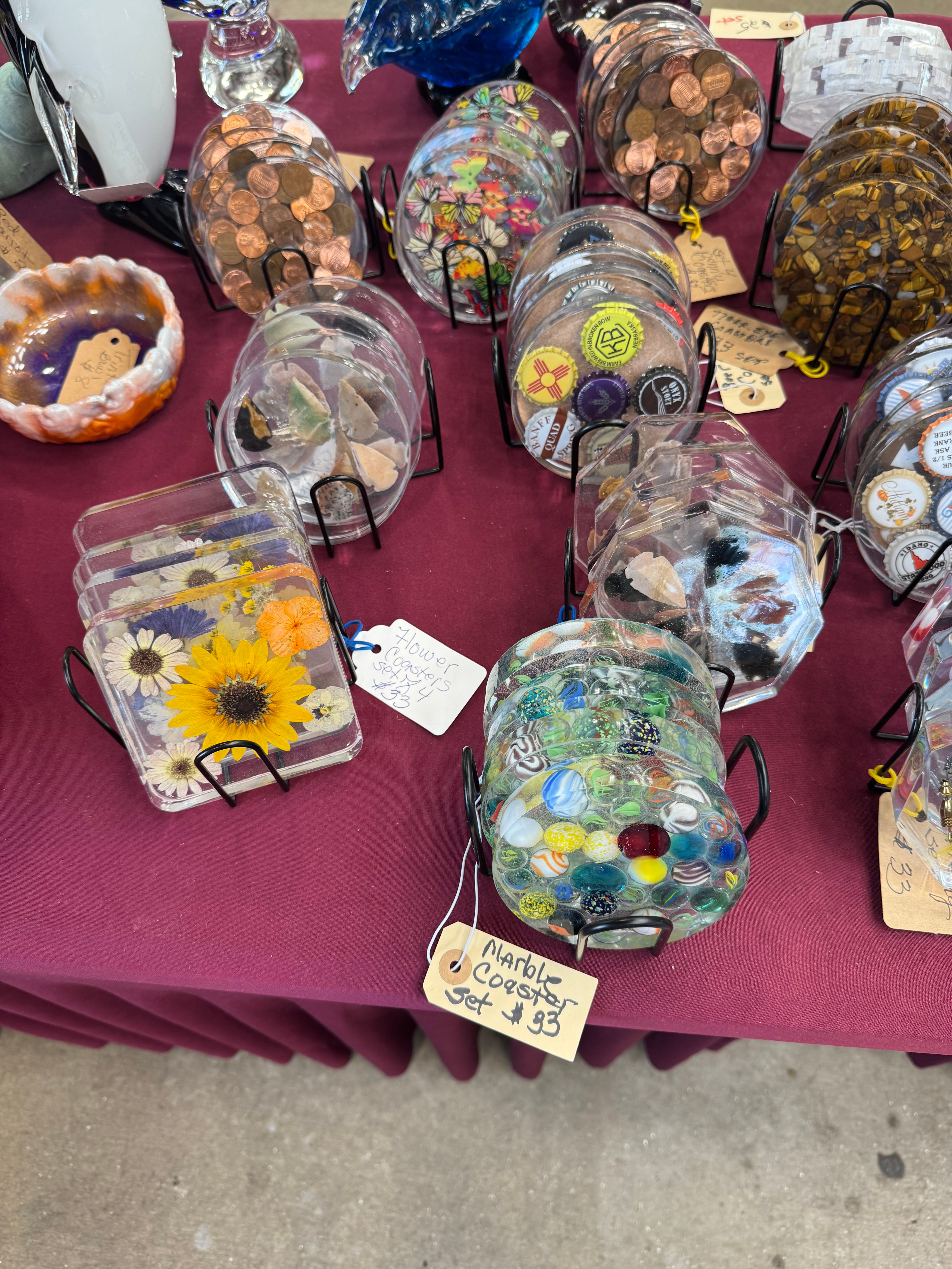 Resin coasters