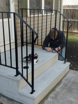 Iron railings setup