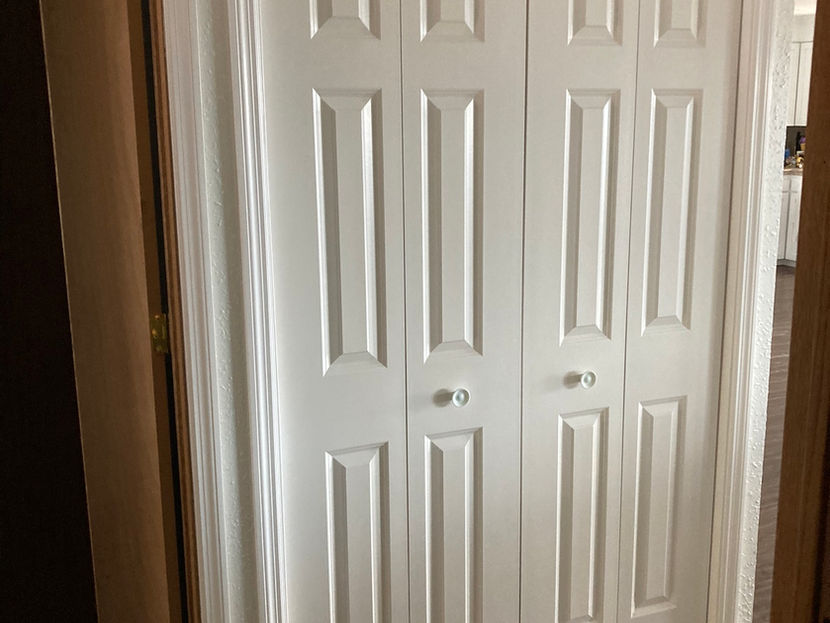 A white wooden door