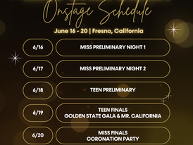 Miss California 2026 Competition Schedule
