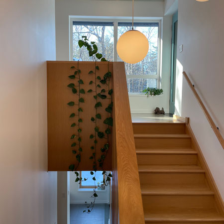 Staircase with planter box