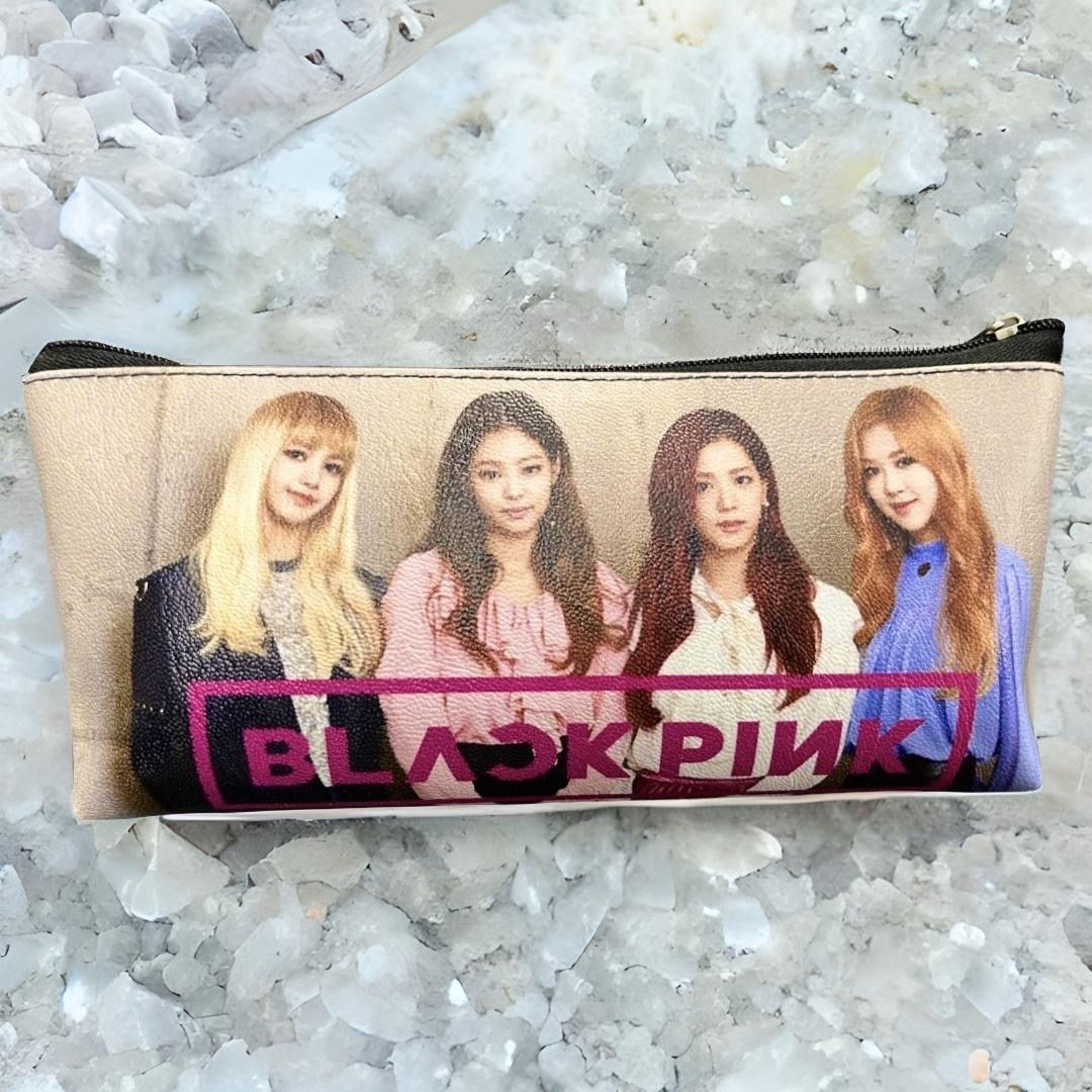 Black Pink Leather Pouch01